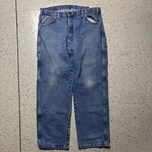 Dickies Jeans Mens 36x30 Blue Denim Straight Leg Carpenter Relaxed Workwear